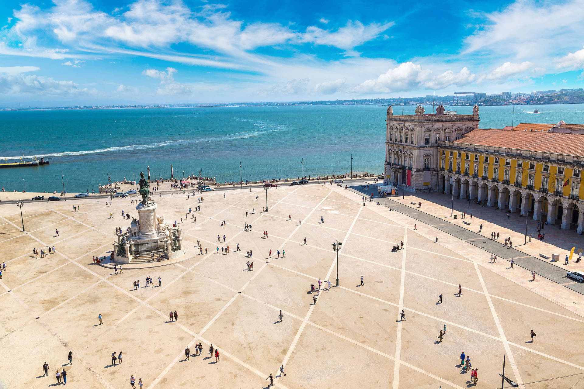 Ocean View In Lisbon Background