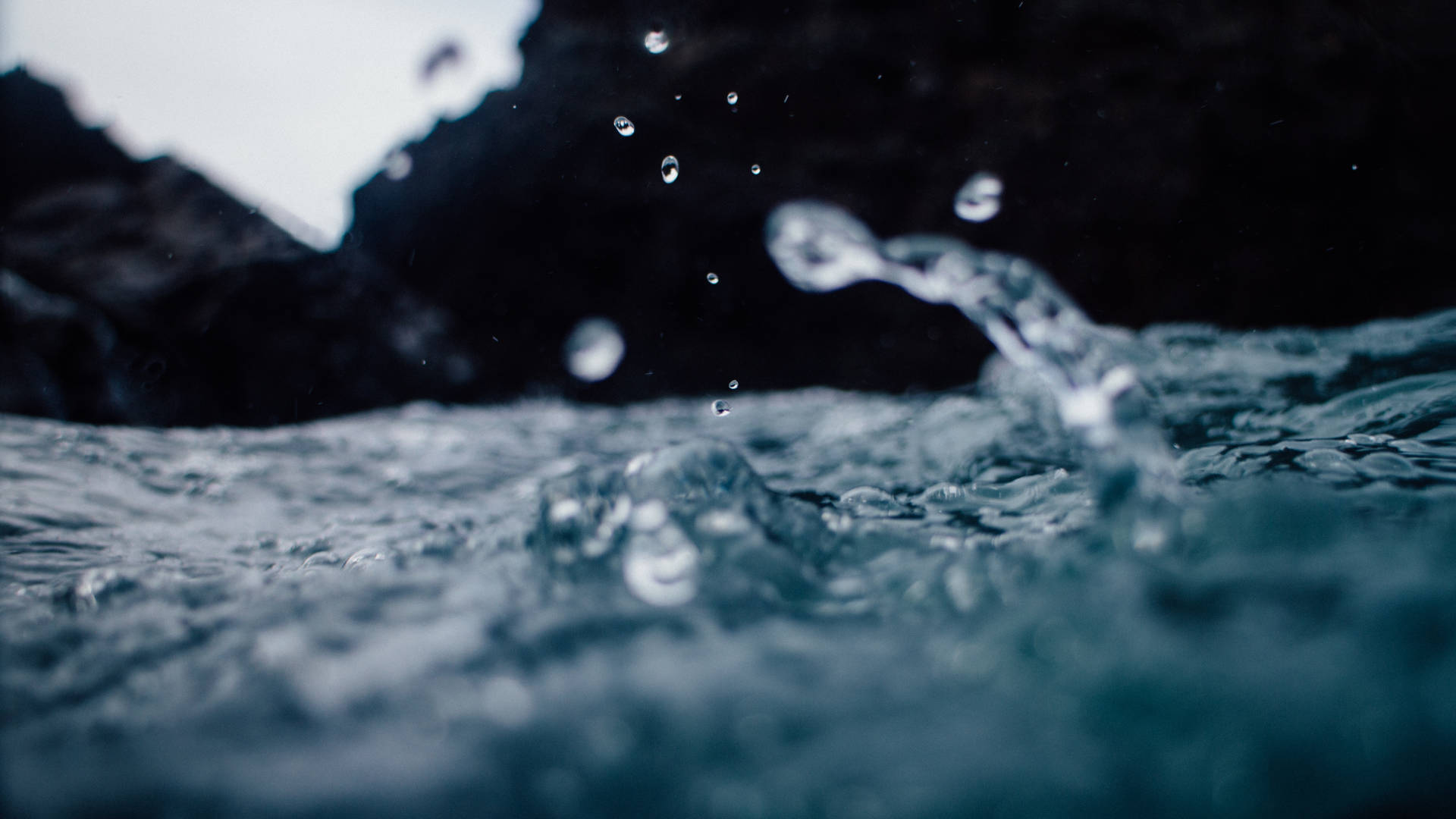 Ocean Water Droplets Background