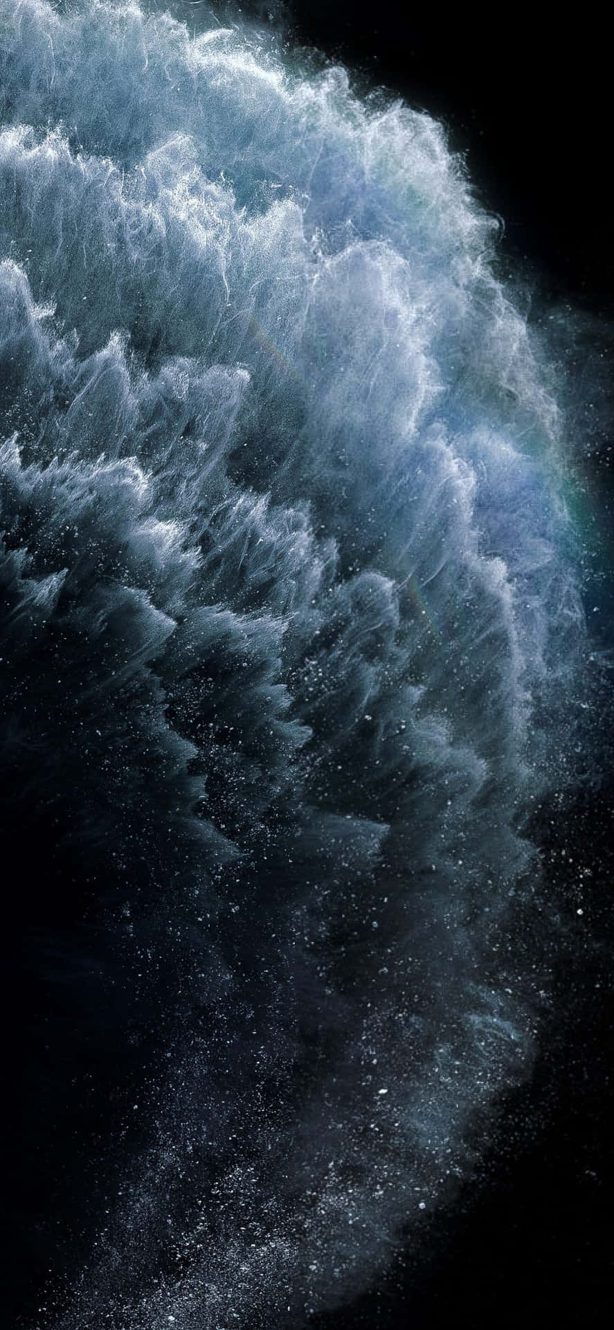 Ocean Wave Nighttime Splash Background