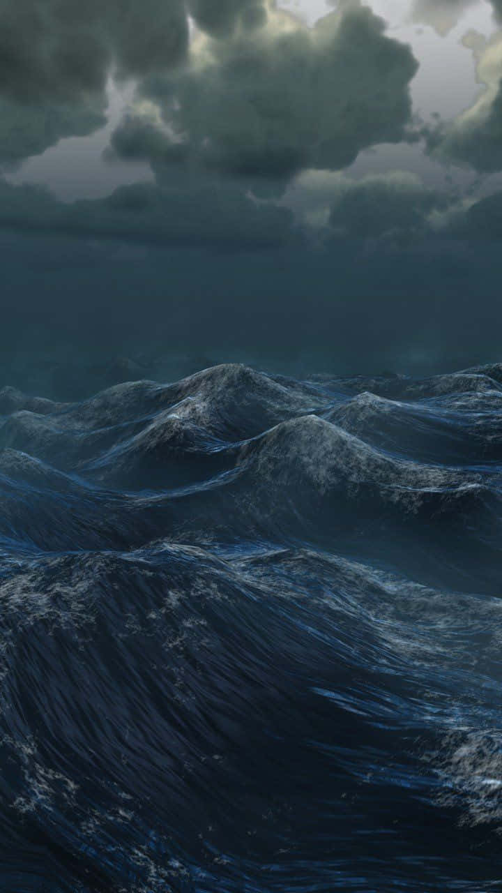 Ocean Waves And Storm Background