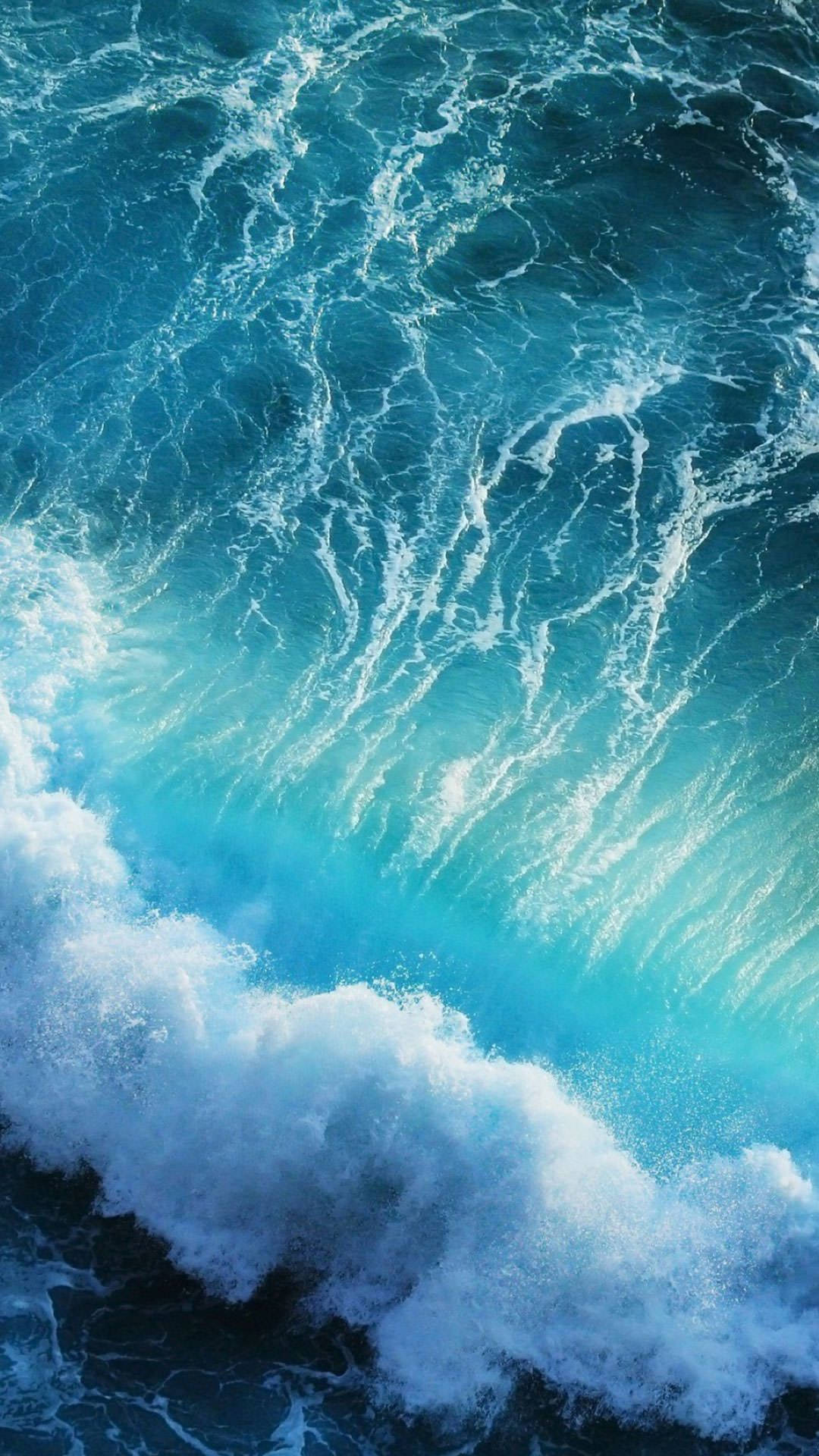 Ocean Waves Blue Iphone Background