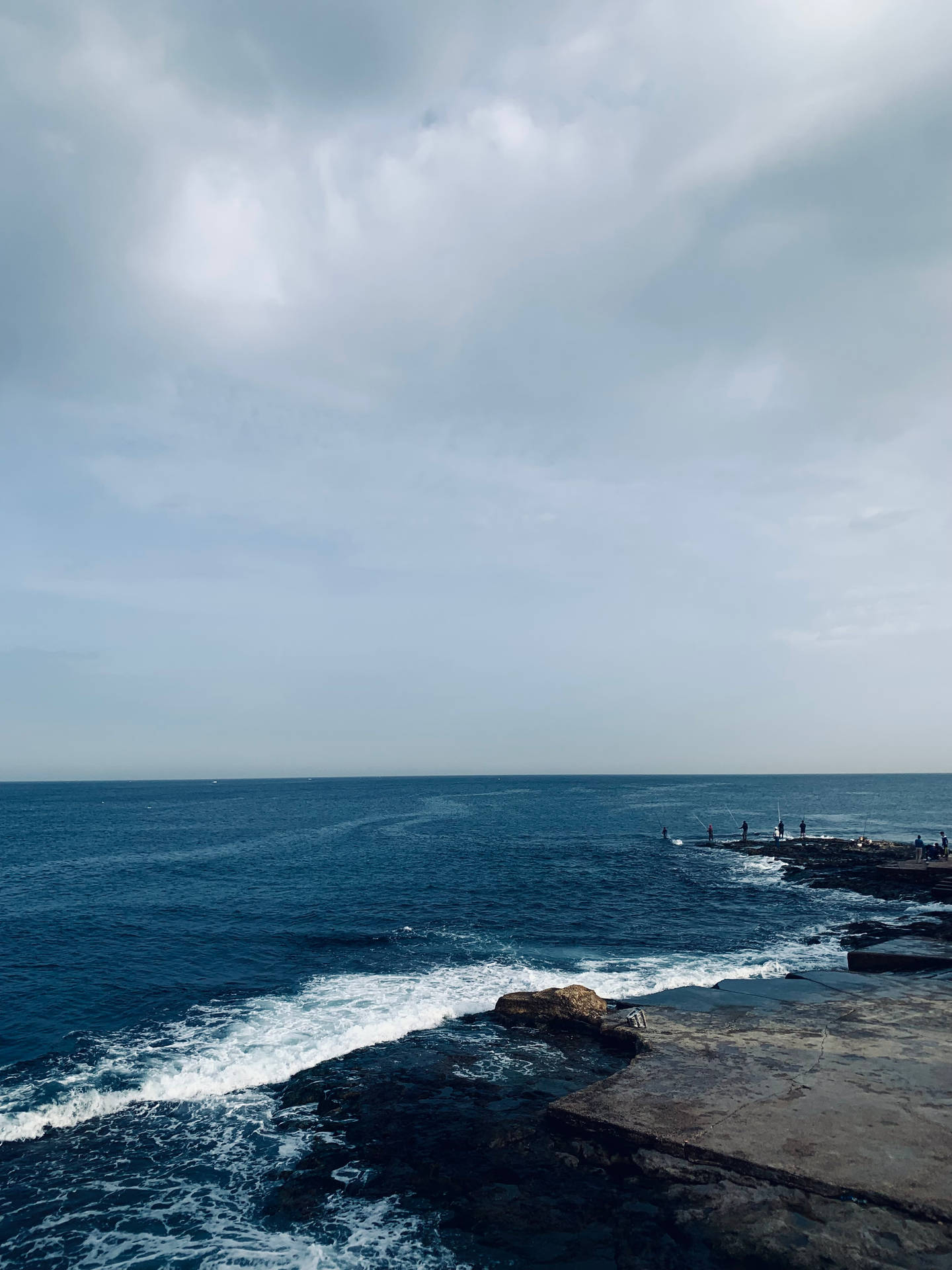 Ocean Waves In Libya Background