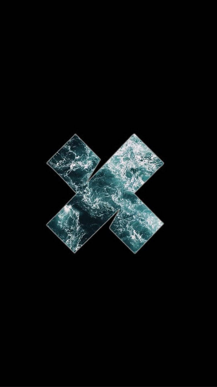 Ocean Waves Letter X Background