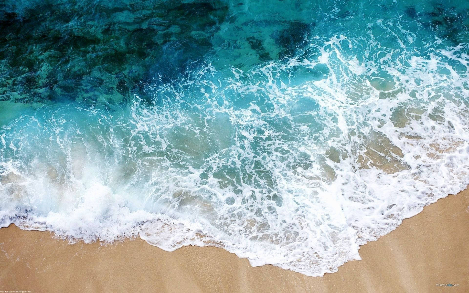 Ocean Waves Summer Desktop Background
