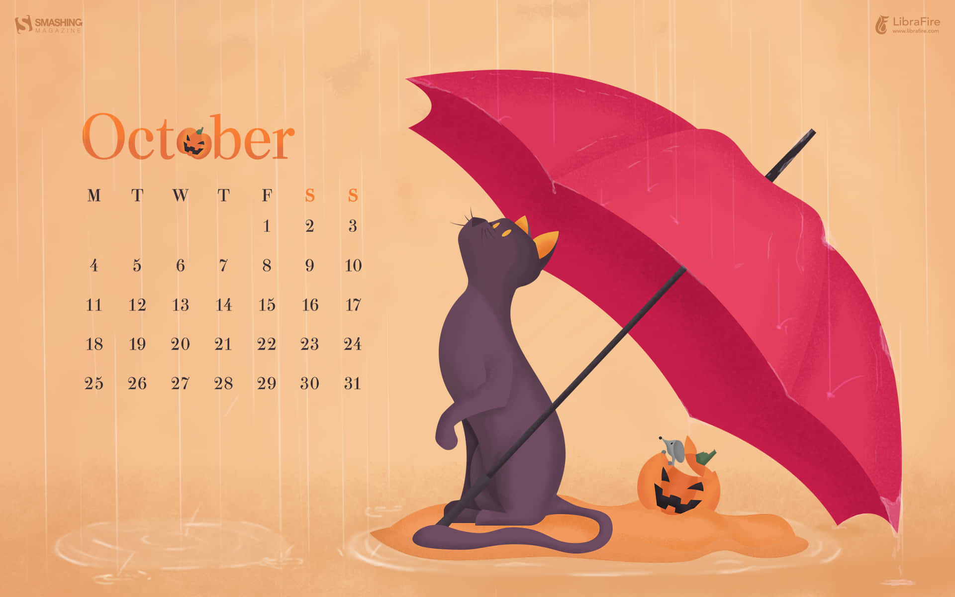 October 2021 Calendar 1920 X 1200 Background