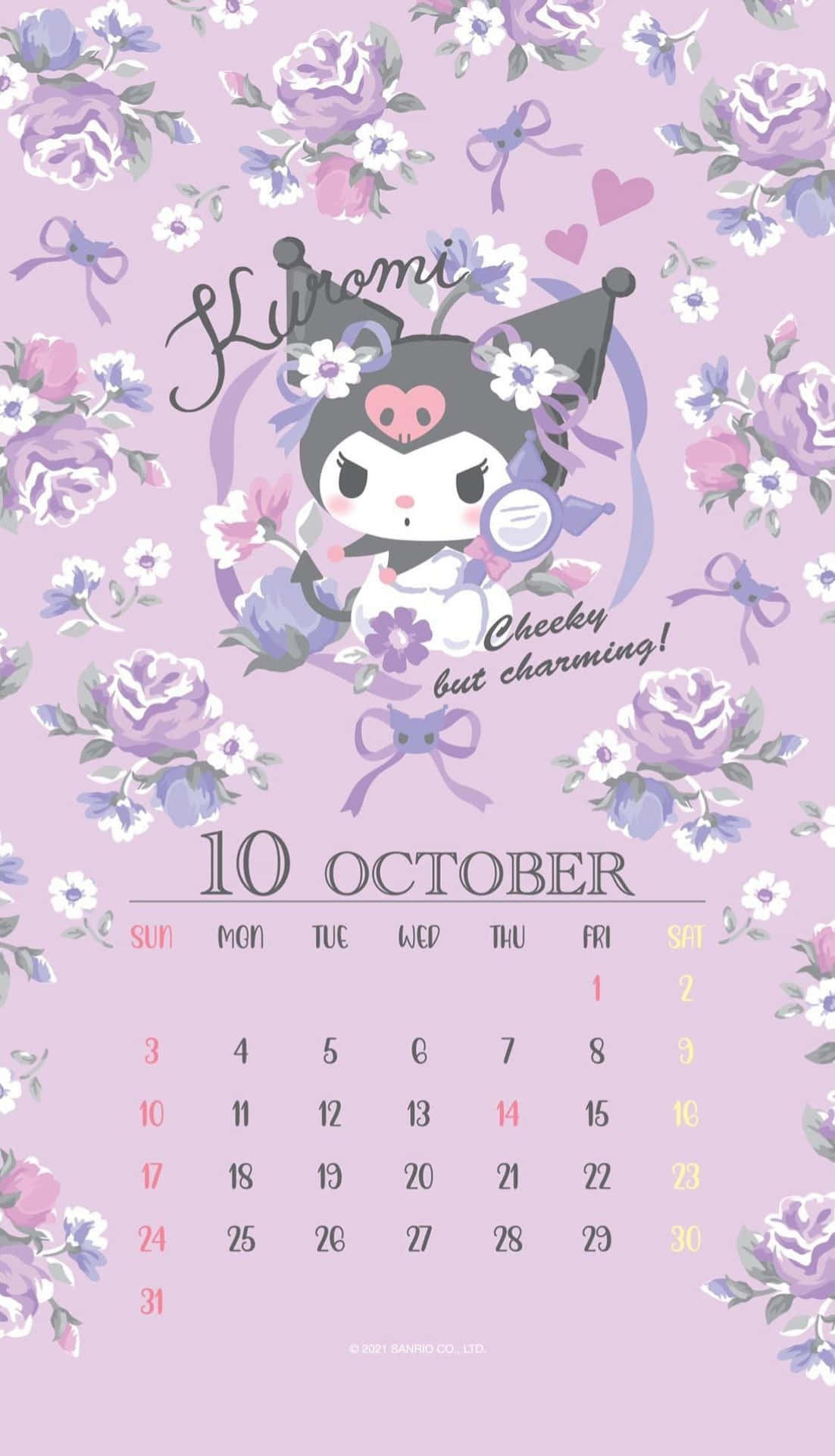 October 2021 Calendar - Stay Organized In October Background