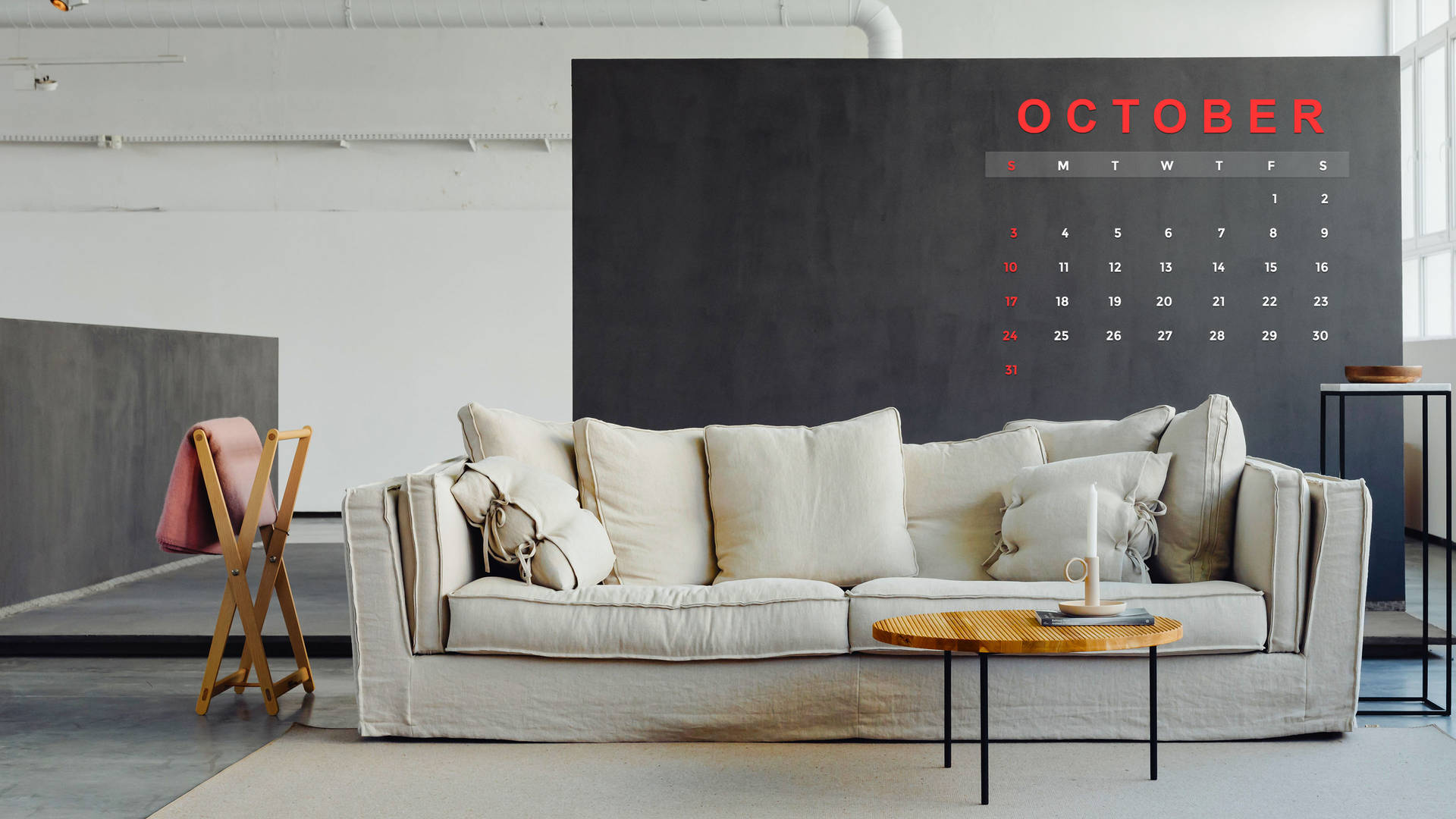 October 2021 Modern Calendar Design