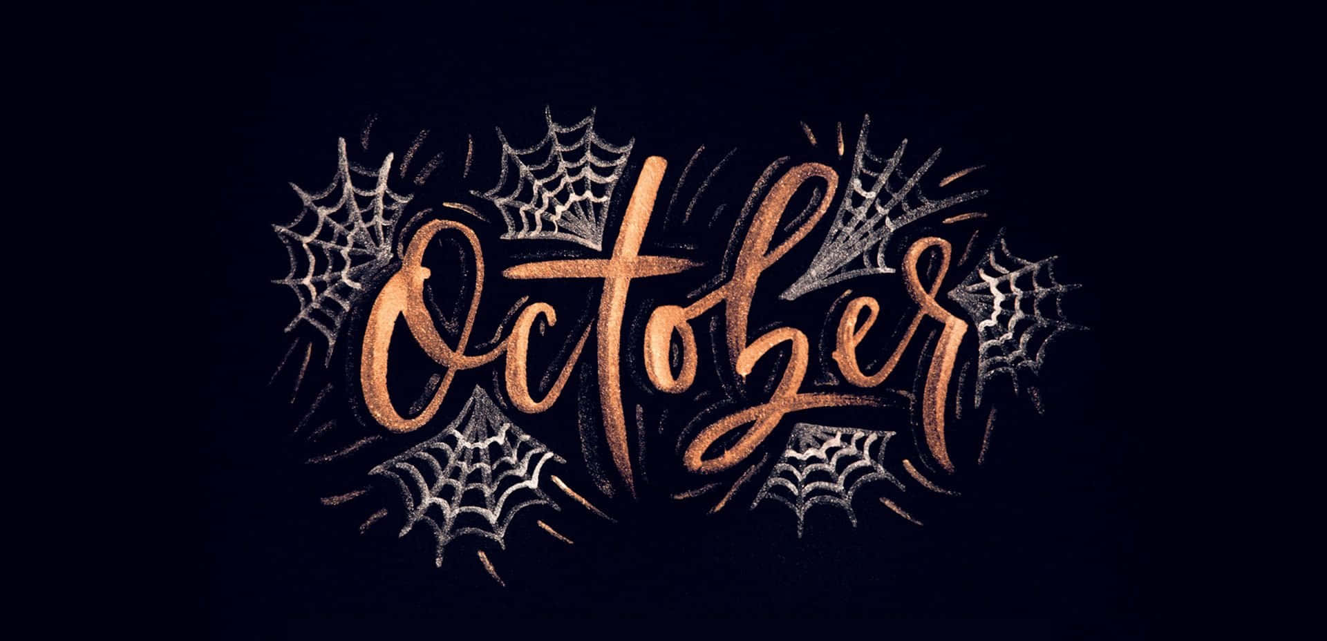 October Aesthetic Black Widescreen Background