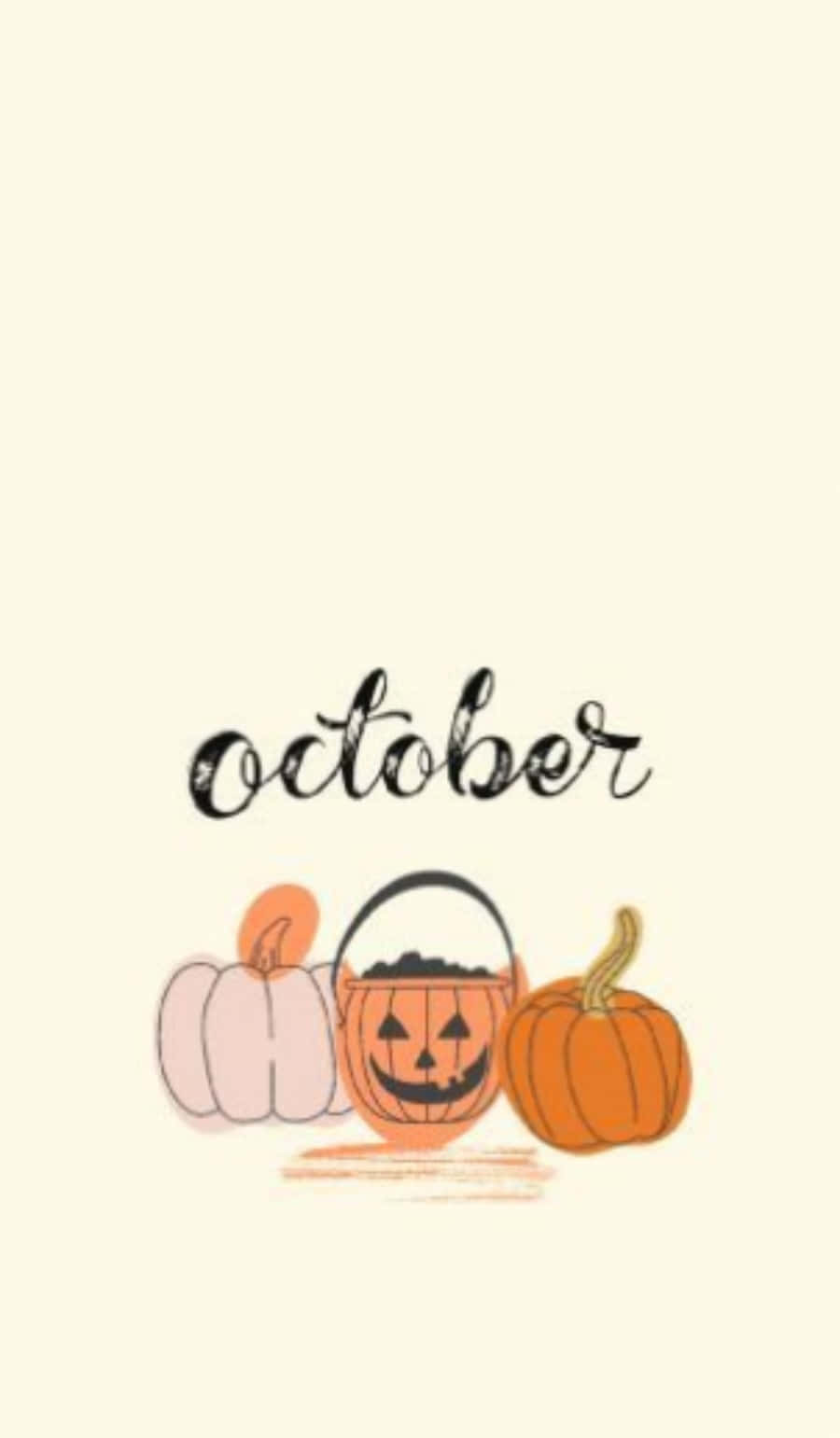 October Aesthetic Halloween Pumpkins Background
