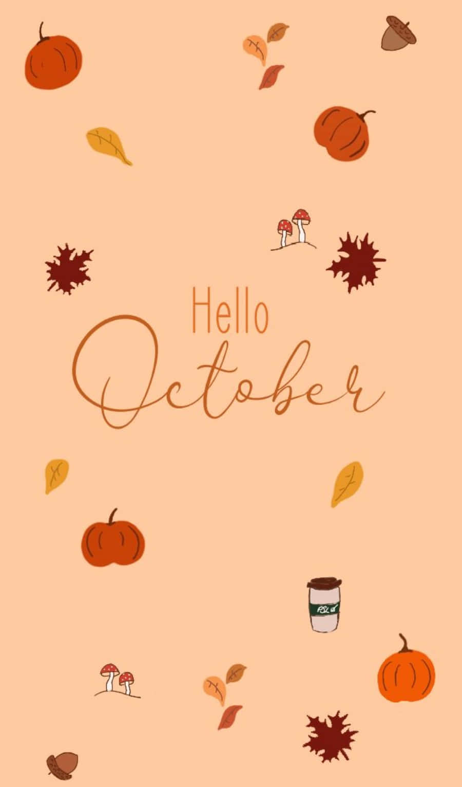 October Aesthetic Peach Cover