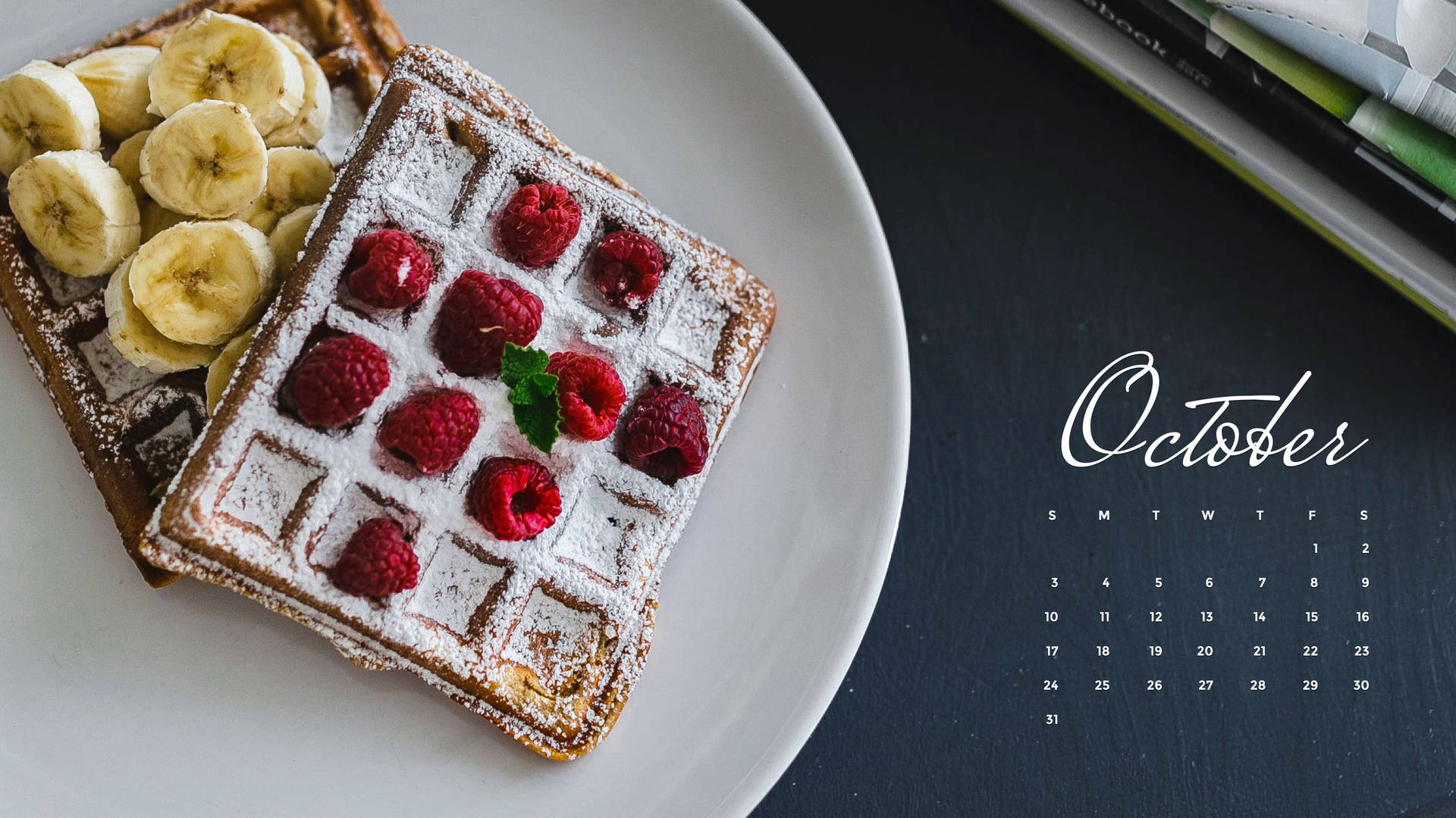 October Calendar 2021 Waffles