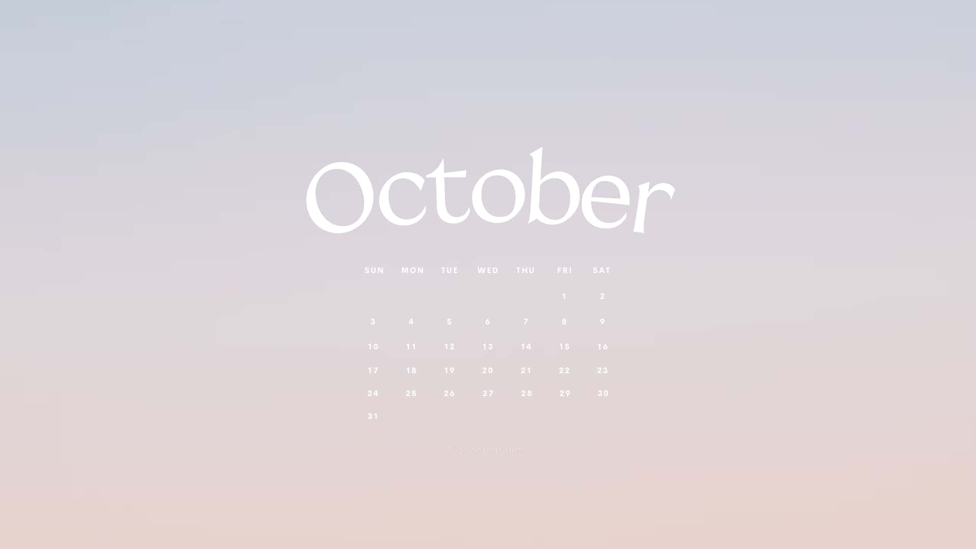 October Wallpaper With The Word October Background