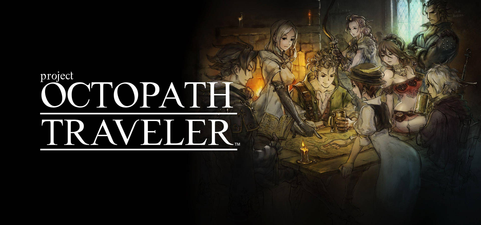 Octopath Traveler Dark Poster Background