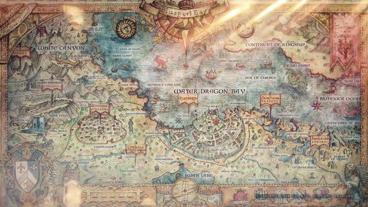 Octopath Traveler Game Map Background