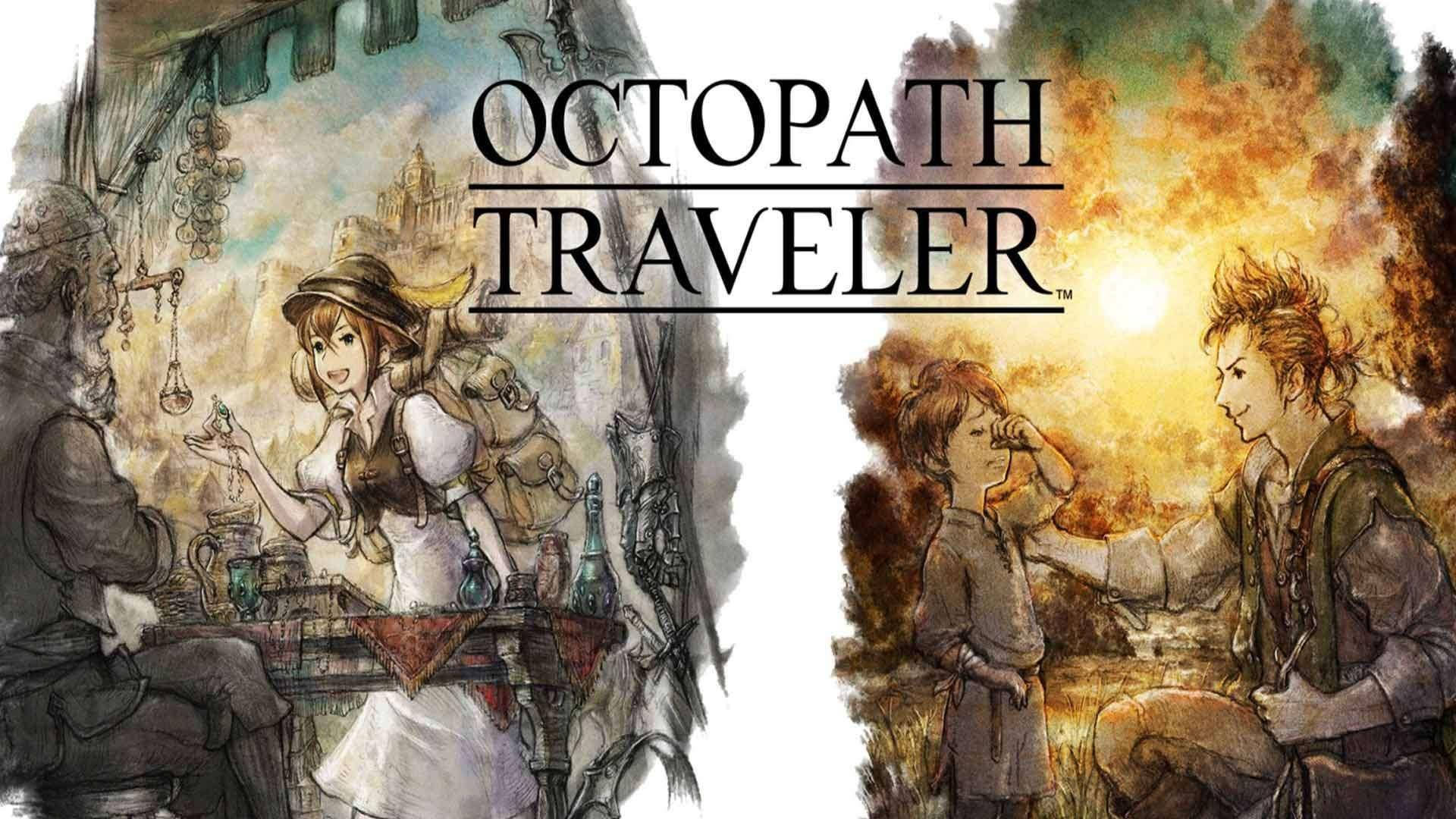 Octopath Traveler Tressa And Alfyn Background