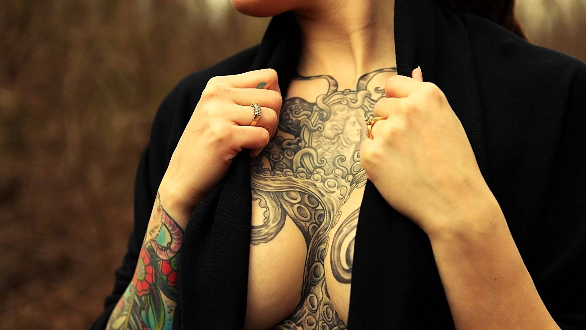 Octopus Chest Tattoo Background