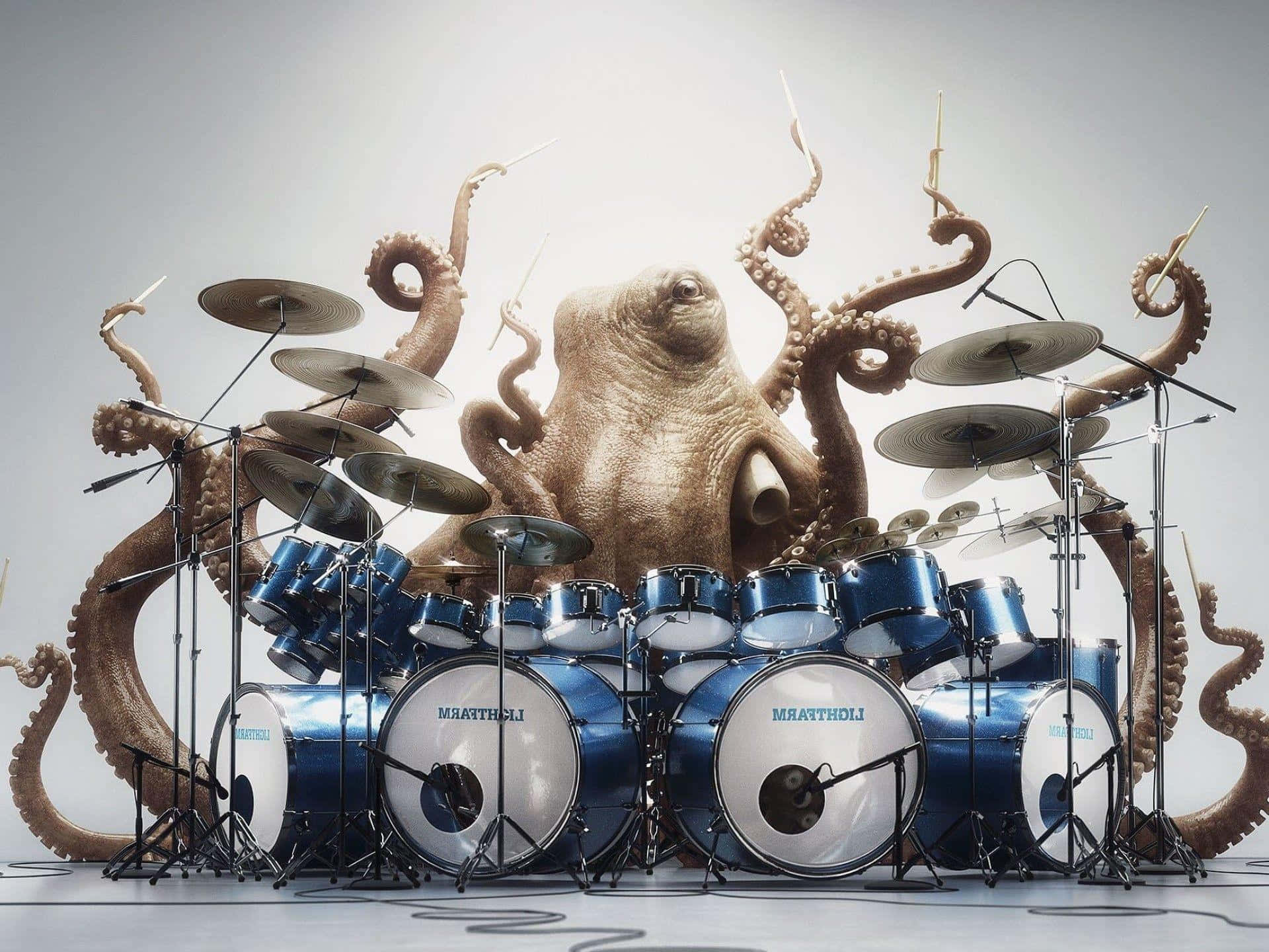 Octopus Drummer Fantasy Artwork