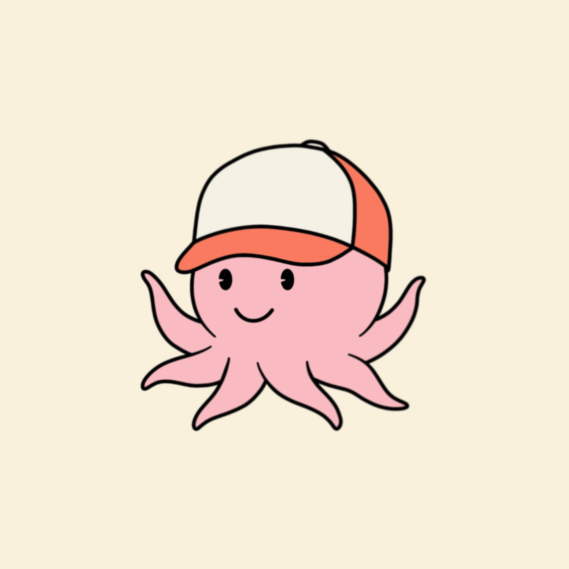 Octopus With Baseball Cap