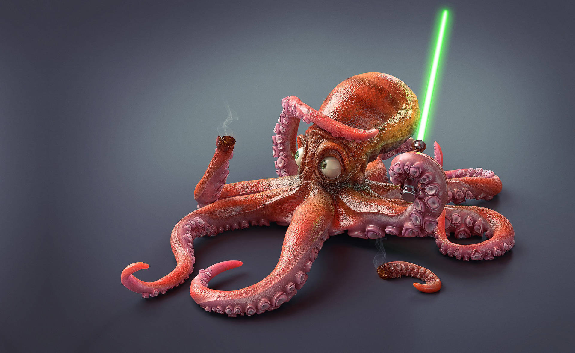 Octopus With Lightsaber