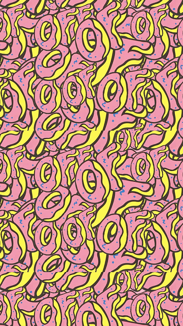 Odd Pink Donuts [wallpaper] Background