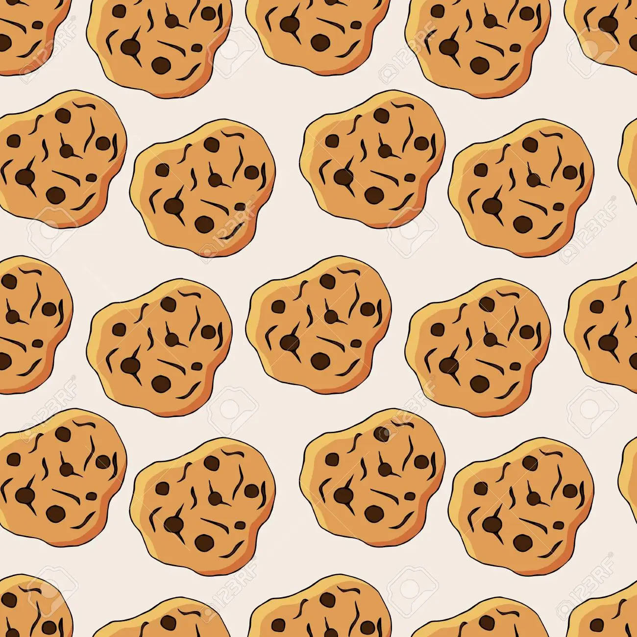 Odd-shaped Cartoon Cookie Batch Background