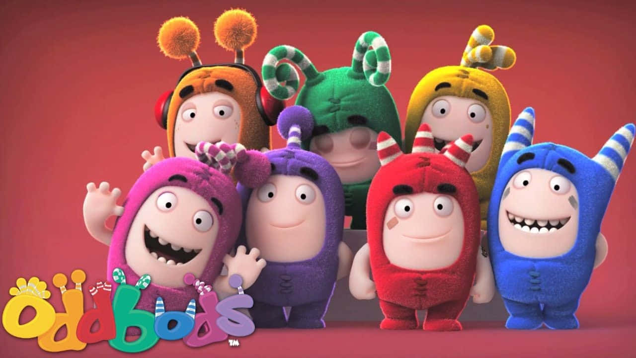 Oddbods Show Characters Group Digital Illustration