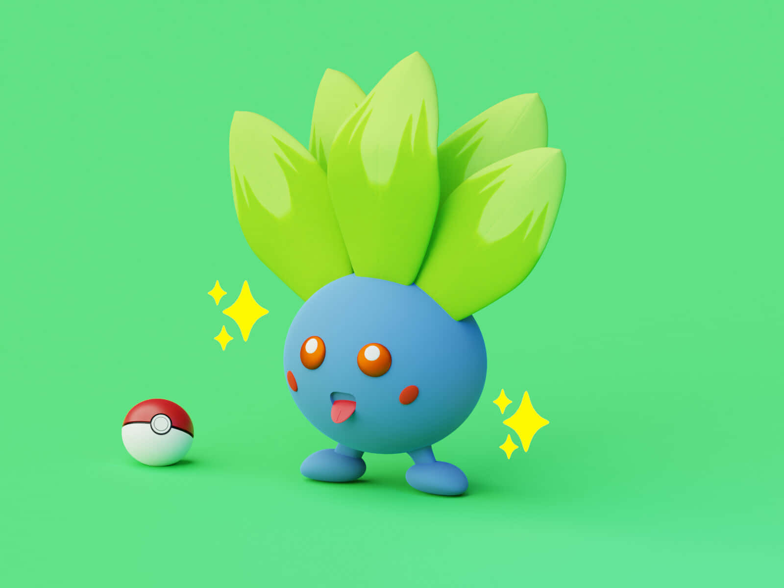 Oddish With Pokeball Background