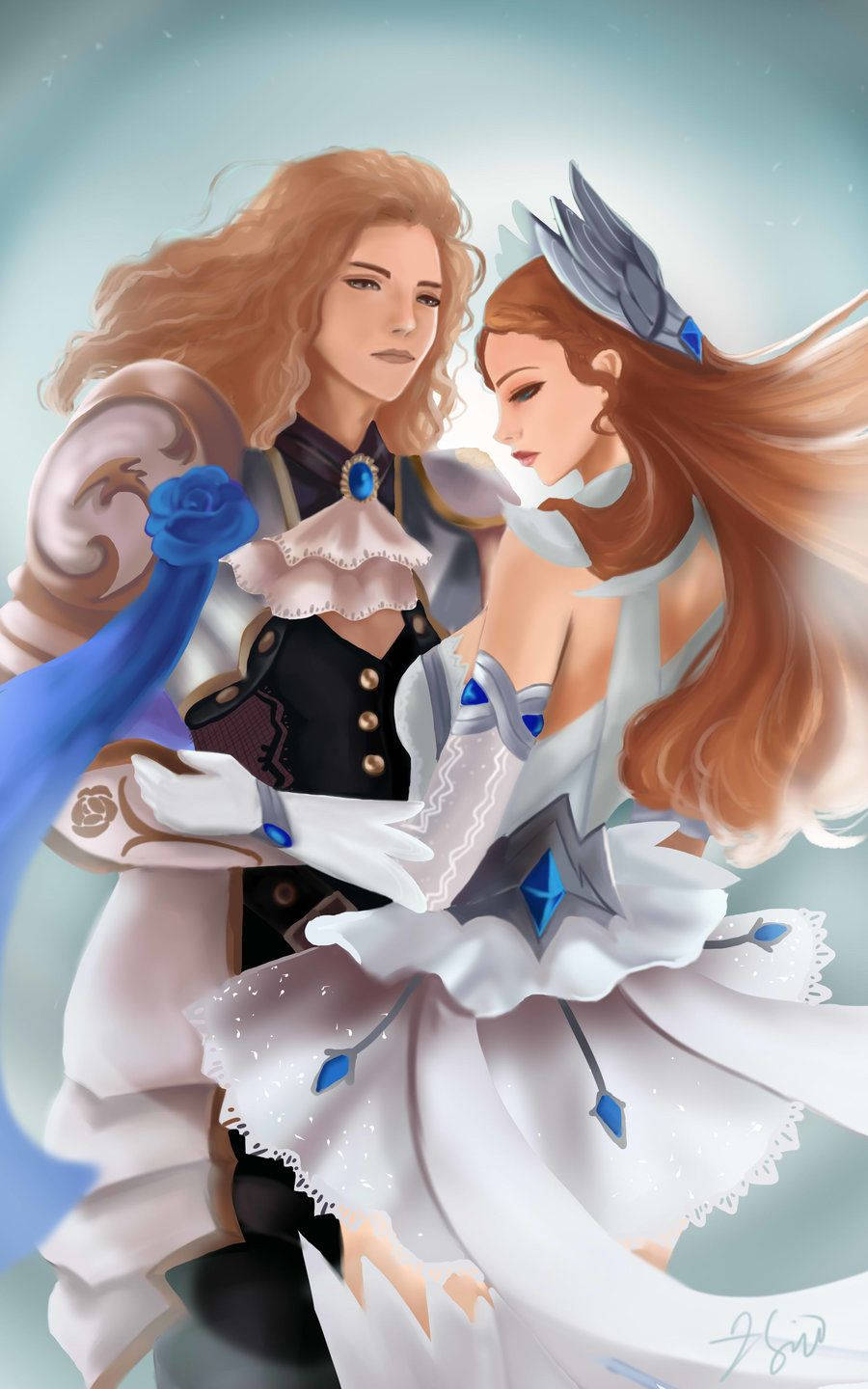 Odette And Lancelot Mobile Legend Digital Paint Background