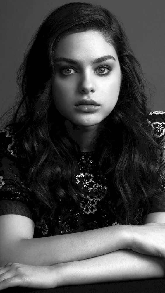 Odeya Rush Black And White Background