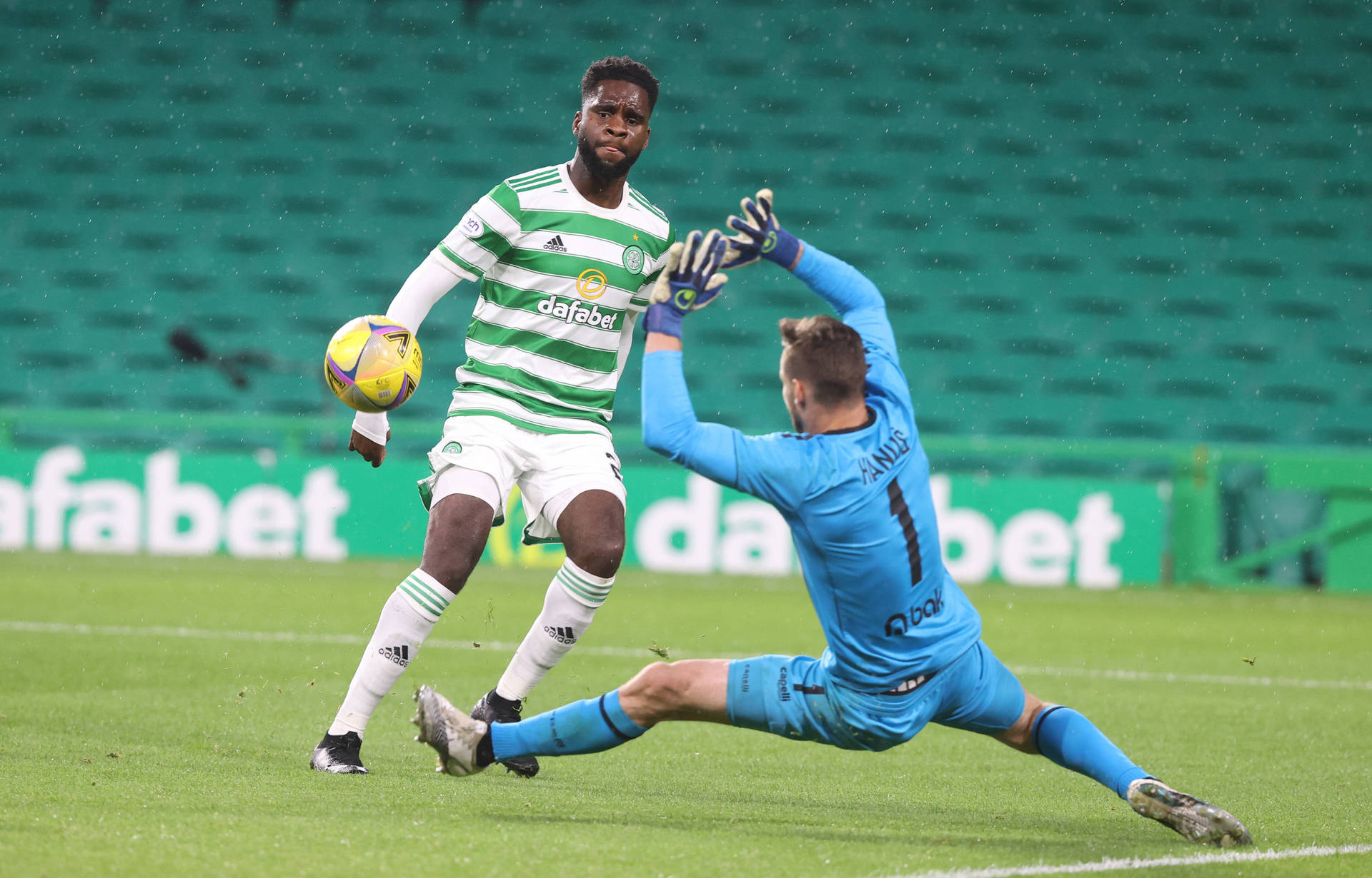 Odsonne Edouard Being Blocked By Opponent