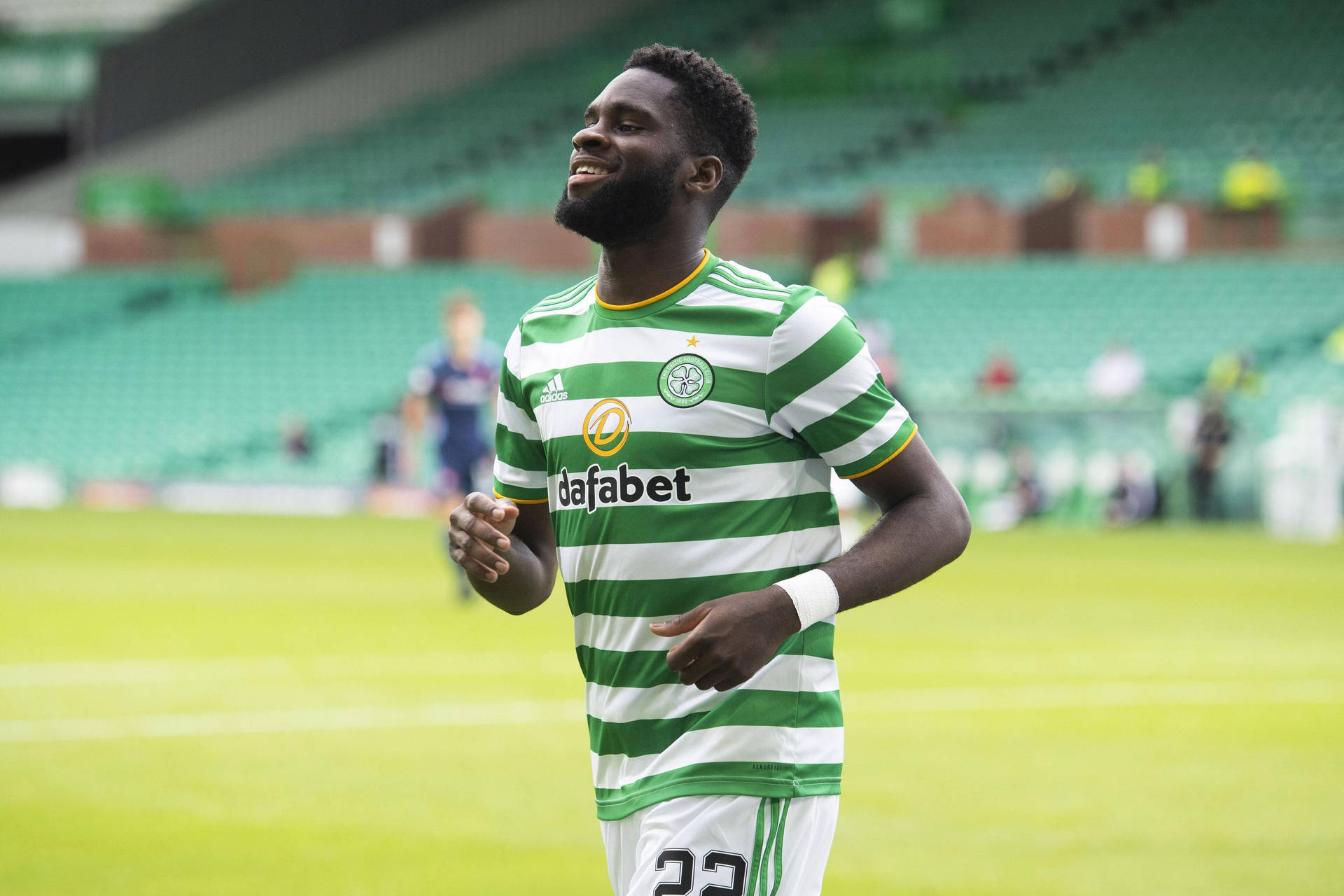 Odsonne Edouard Smiling On The Field Background