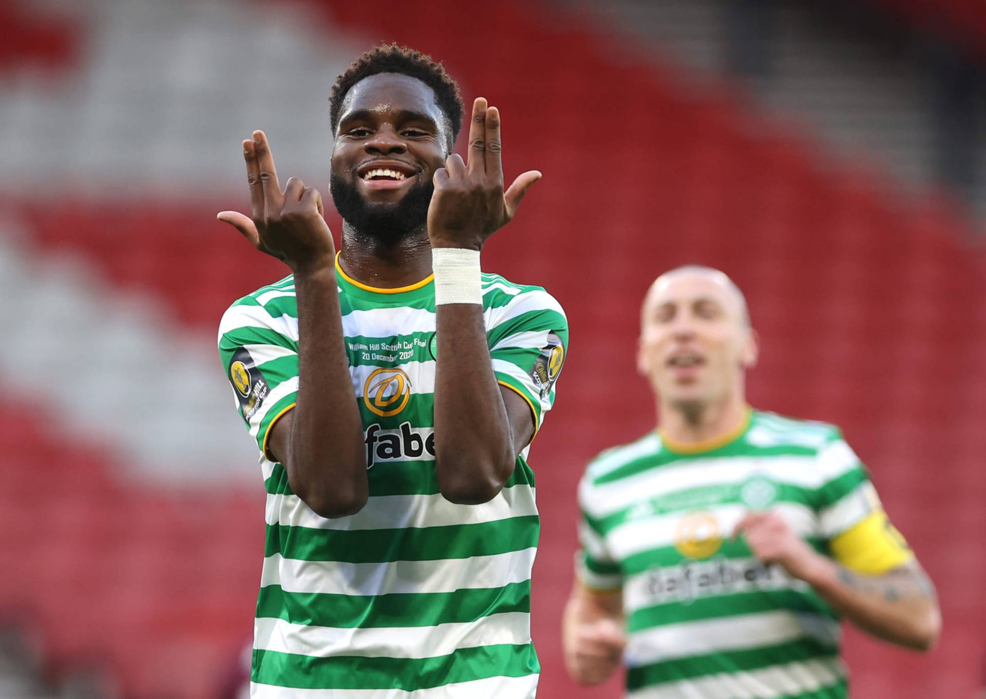 Odsonne Edouard Smiling With Hand Gestures