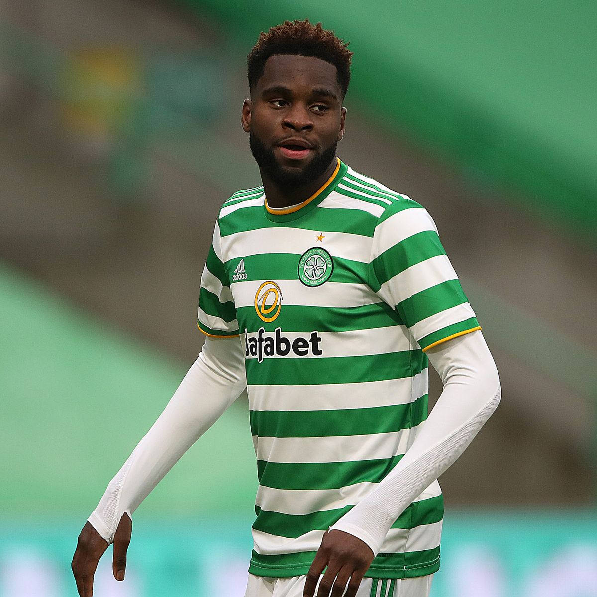 Odsonne Edouard Wearing Green And White Background