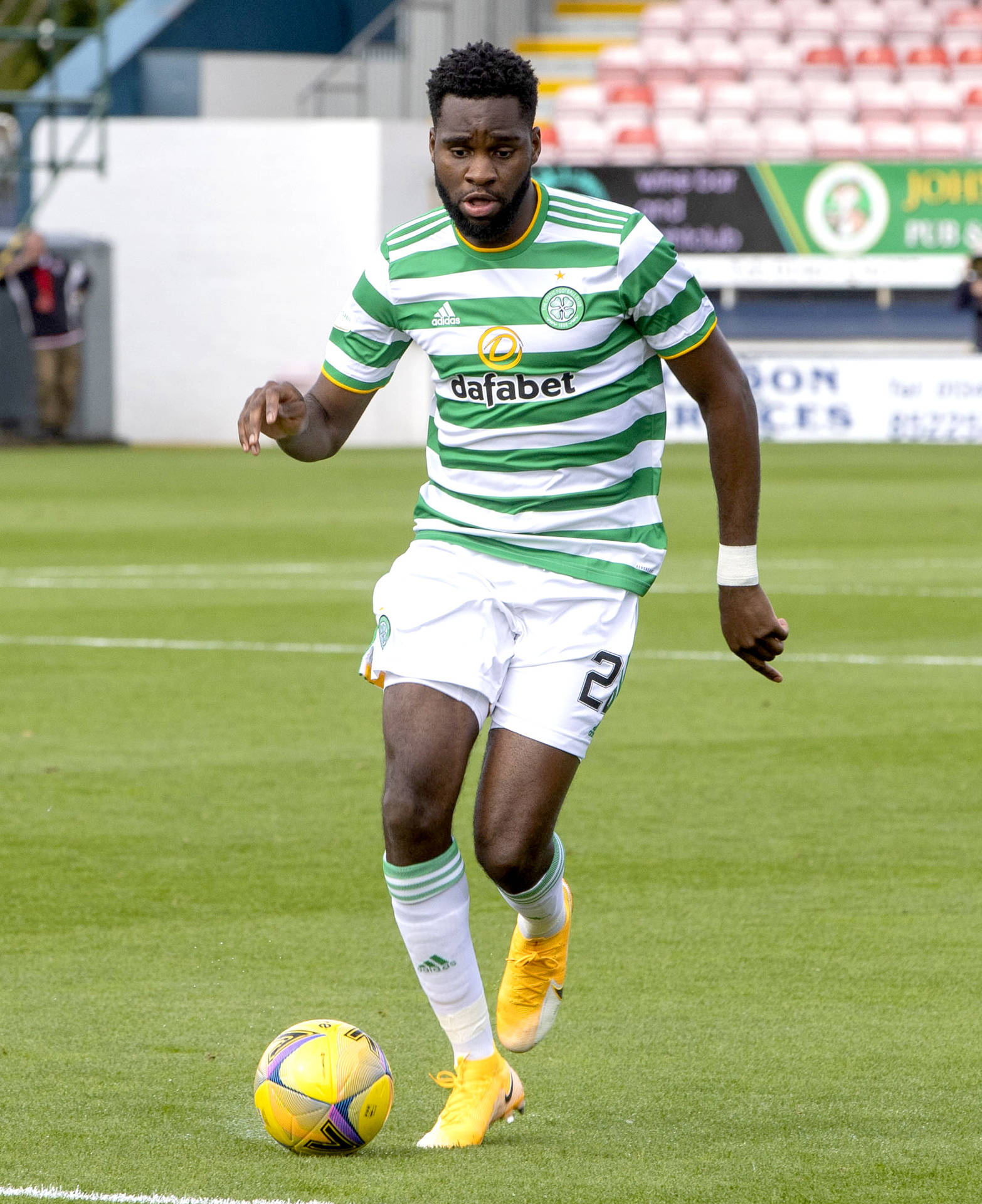 Odsonne Edouard With The Soccer Ball Background