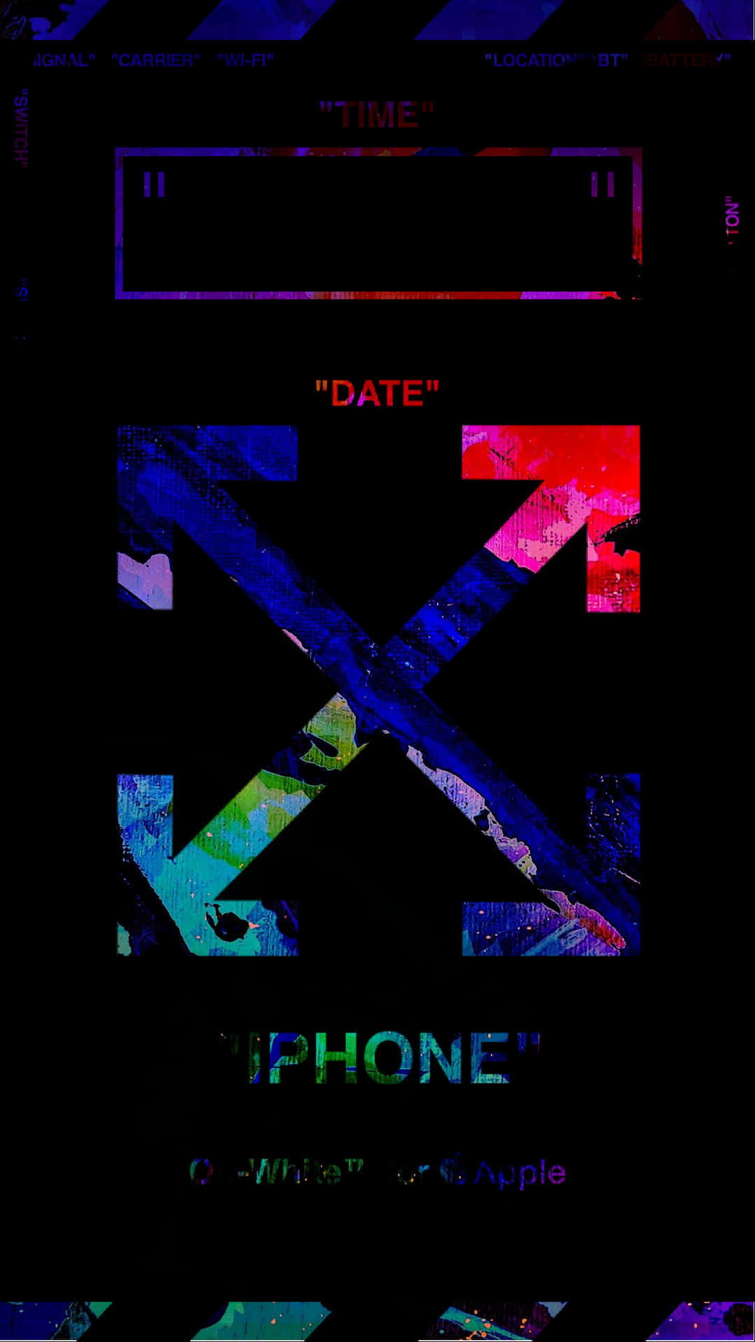 Off White Iphone Colorful Logo