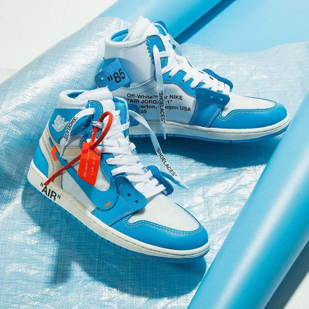 Off White Jordan 1 Blue Aesthetic