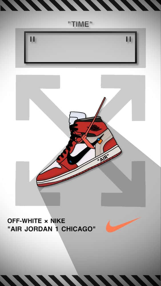 Off White Jordan 1 Chicago Background