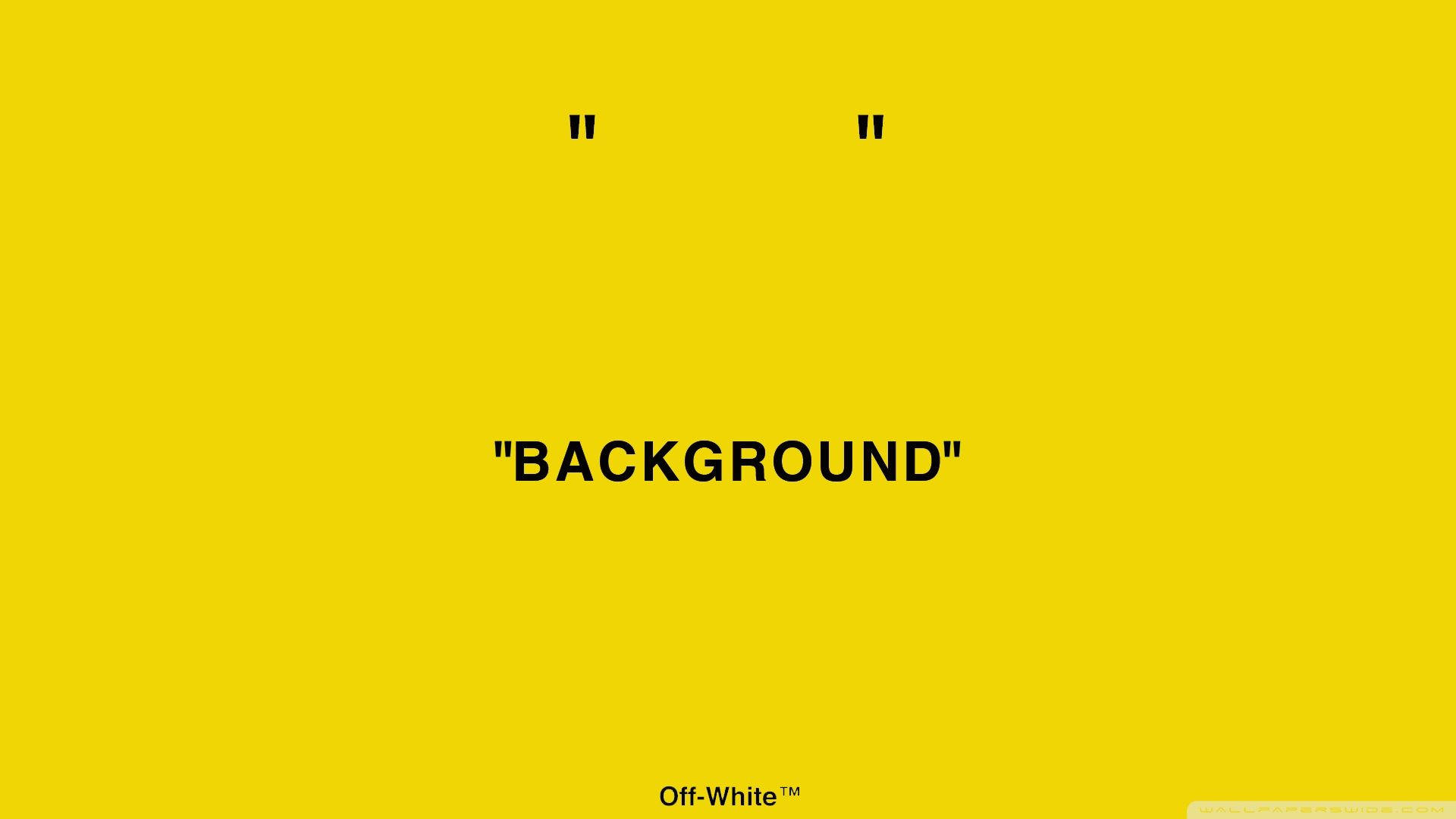 Off White Logo In Yellow Background
