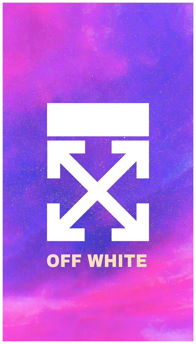 Off White Logo Pink And Purple Background