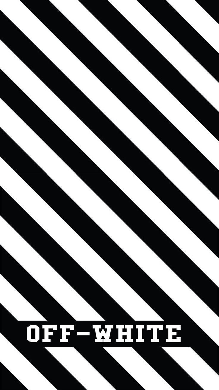 Off-white's Classic Black And White Stripes Background