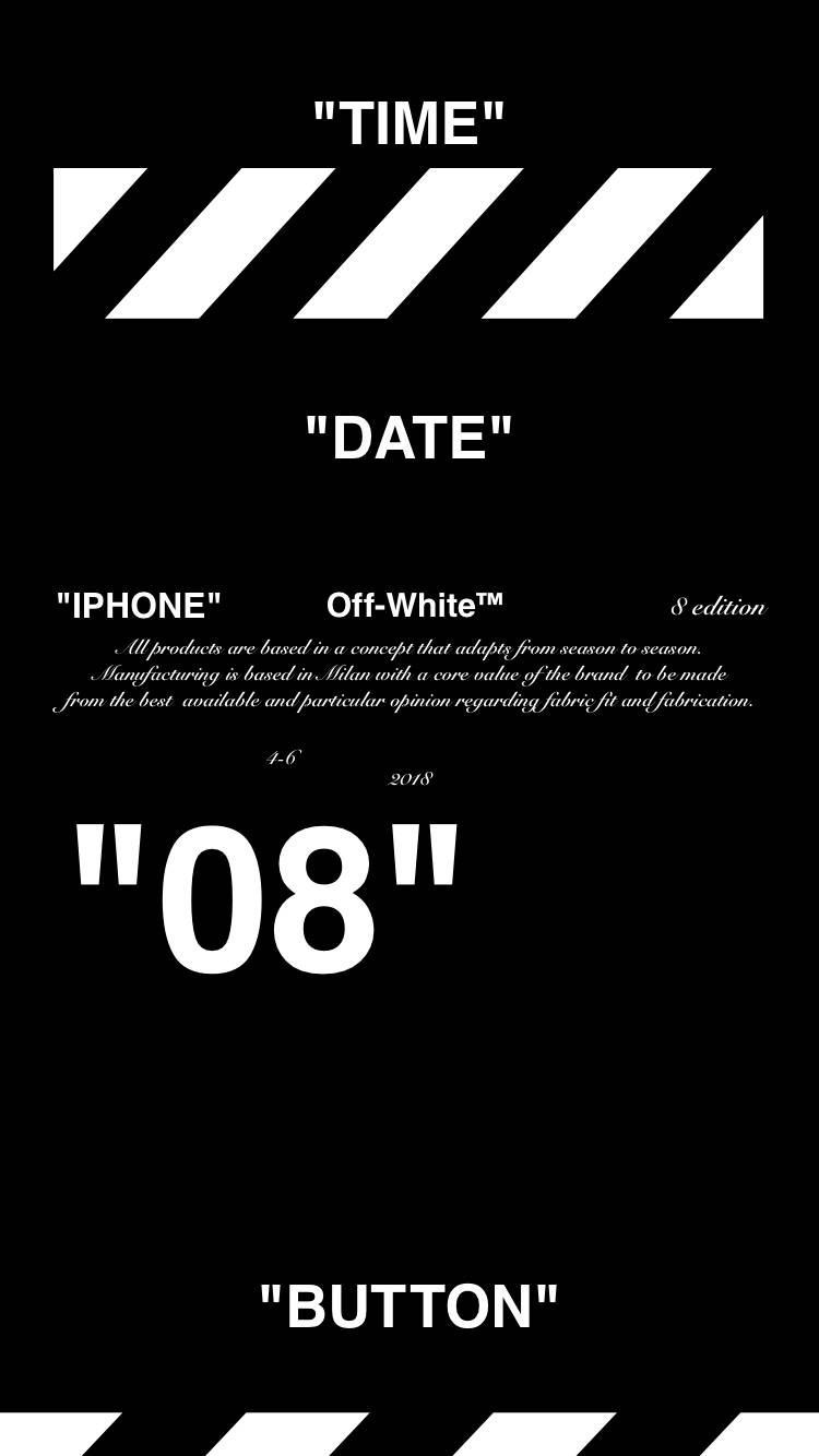 Off White's Signature Black And White Style Background