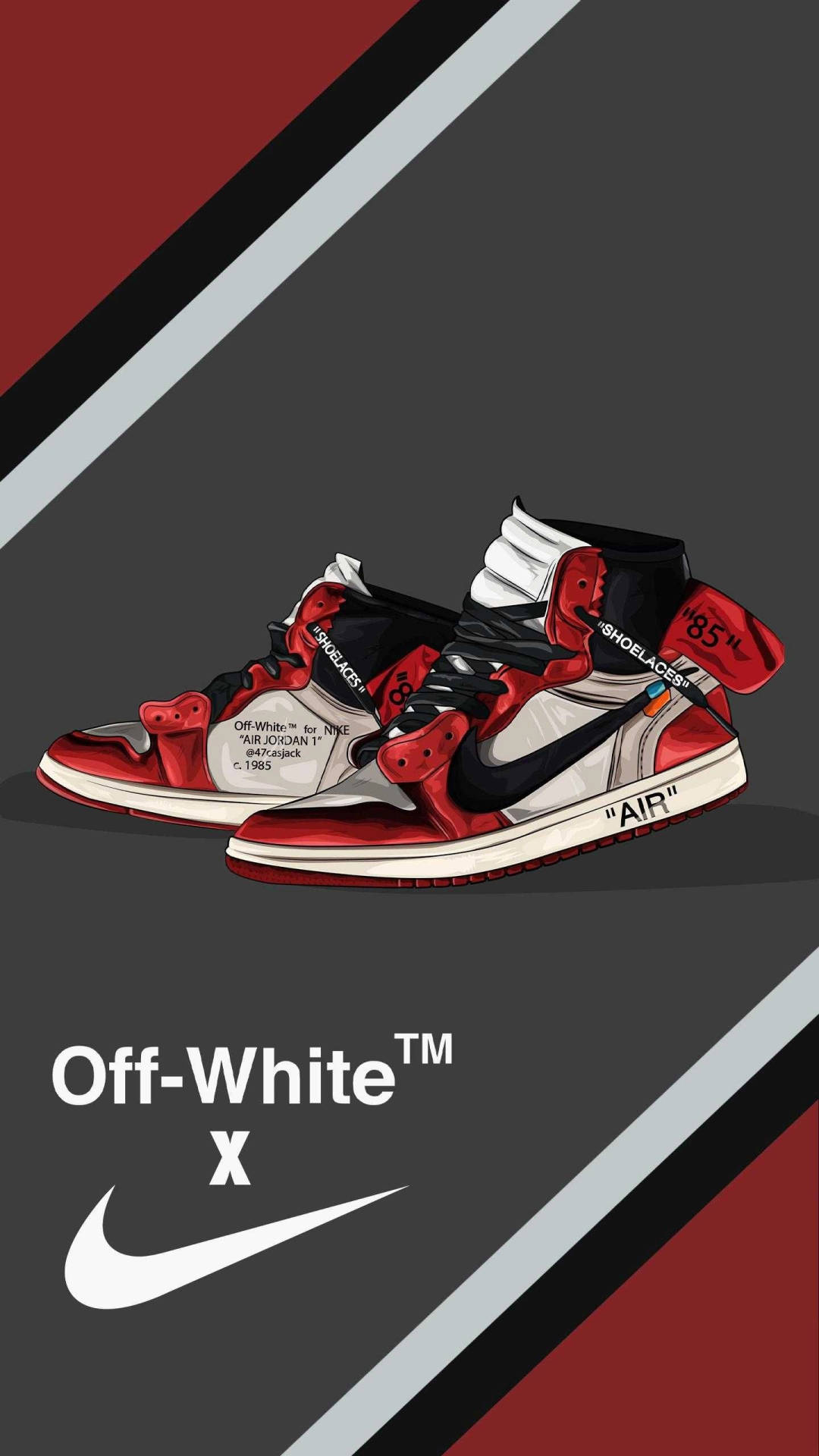 Off-white X Nike Shoes Background