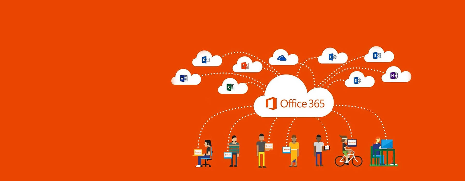 Office 365 Cloud Server Background