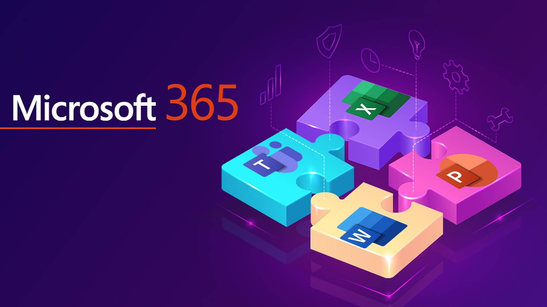 Office 365 Puzzle Art Background