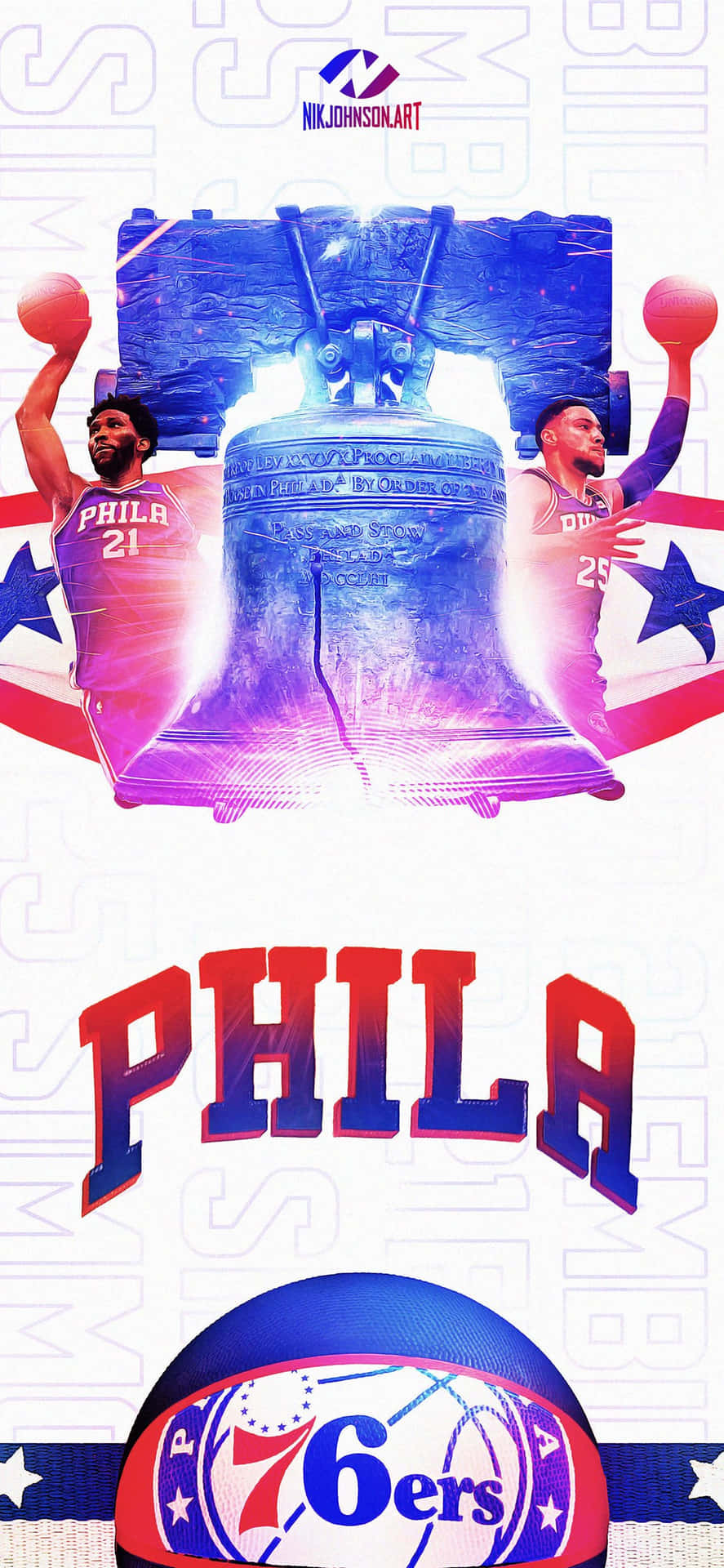 Official 76ers Iphone Wallpaper Background