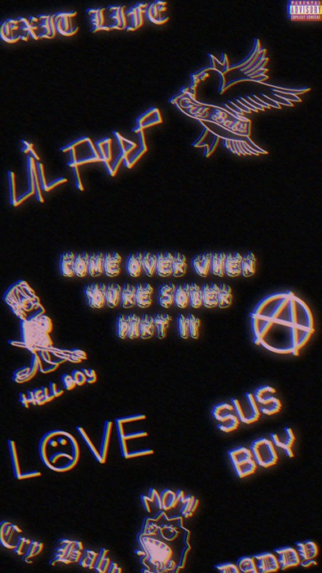 Official Logo Of Rapper Lil Peep Background
