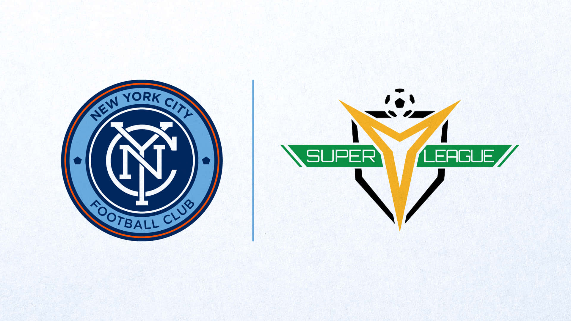 Official Logos Of New York City Fc And Super Y League Background