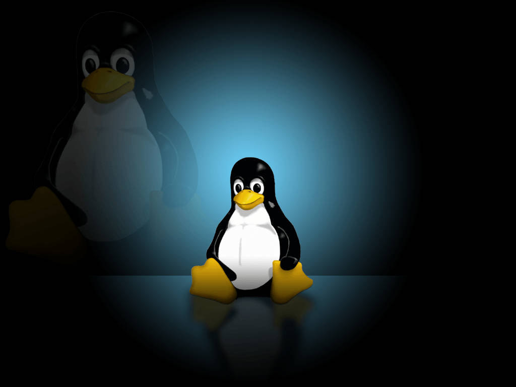 Official Mascot Tux Spotlight Linux Desktop Digital Art