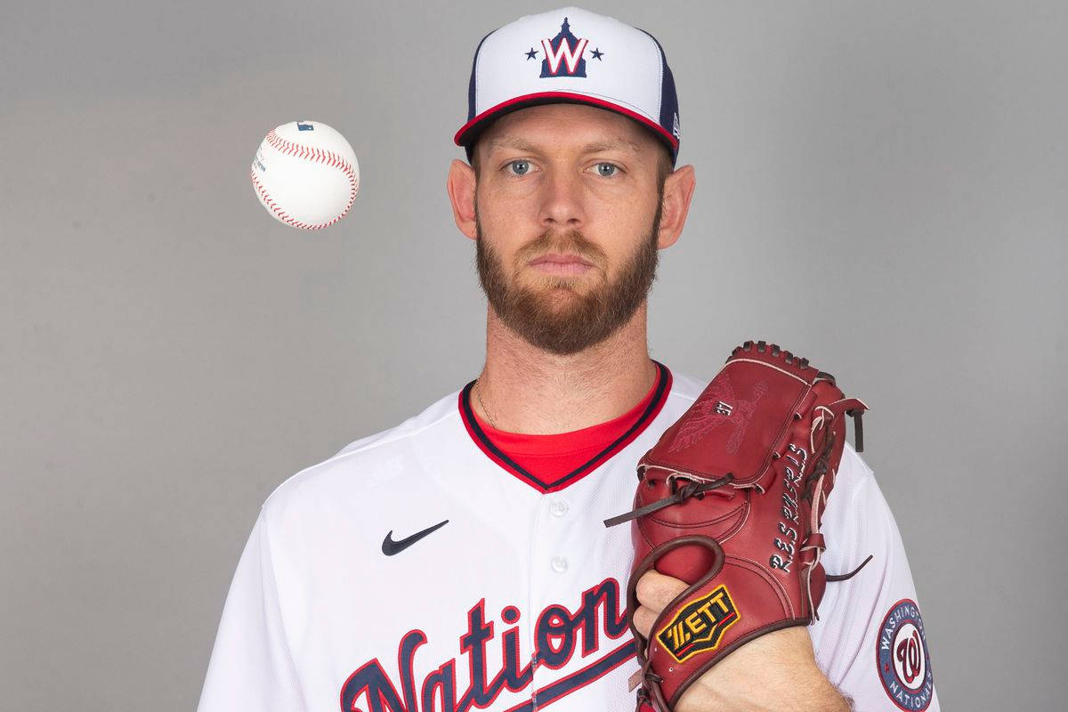 Official Photo Of Baseballer Pitcher Stephen Strasburg Background