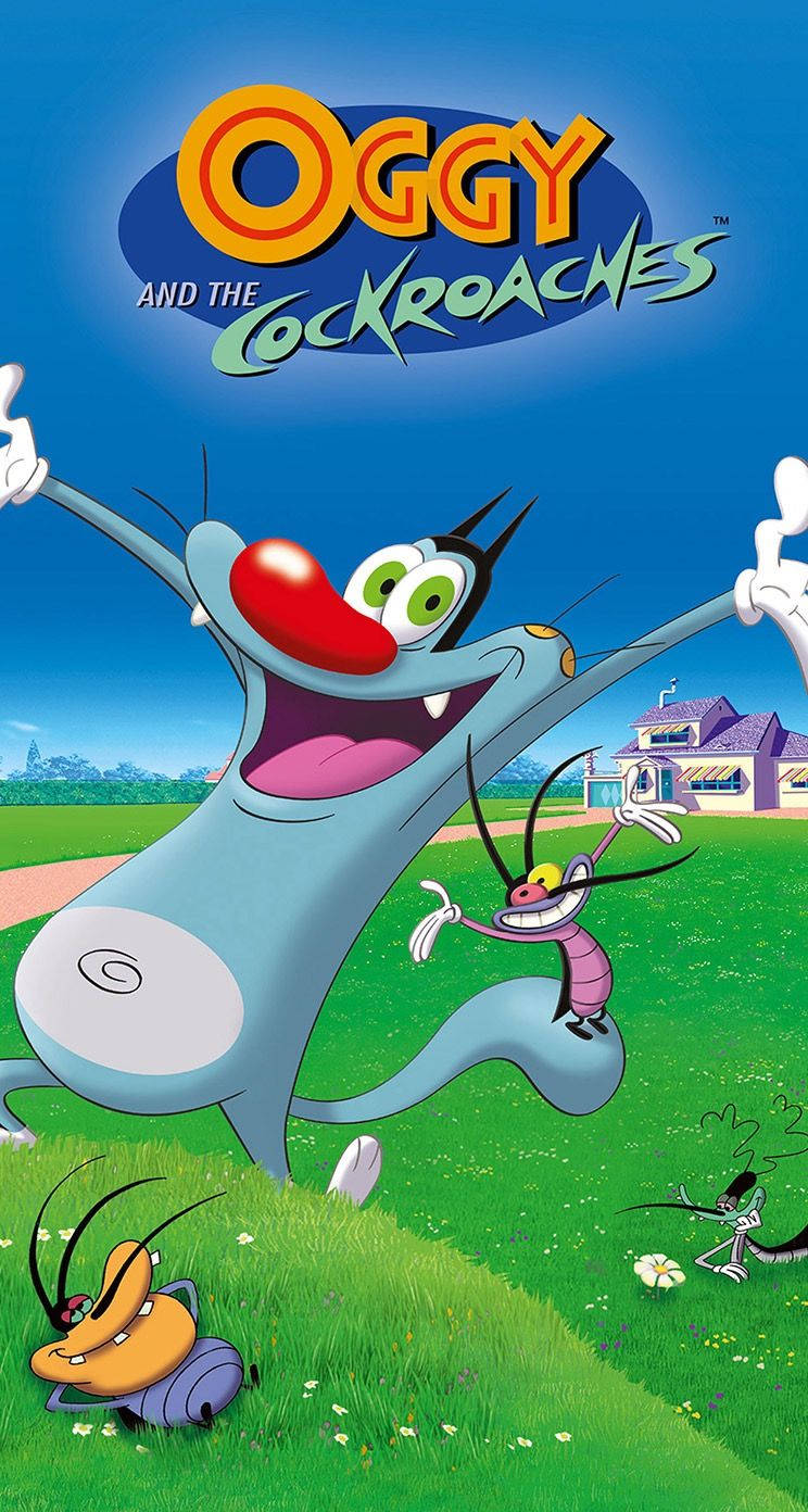 Oggy And The Cockroaches Portrait Poster Background